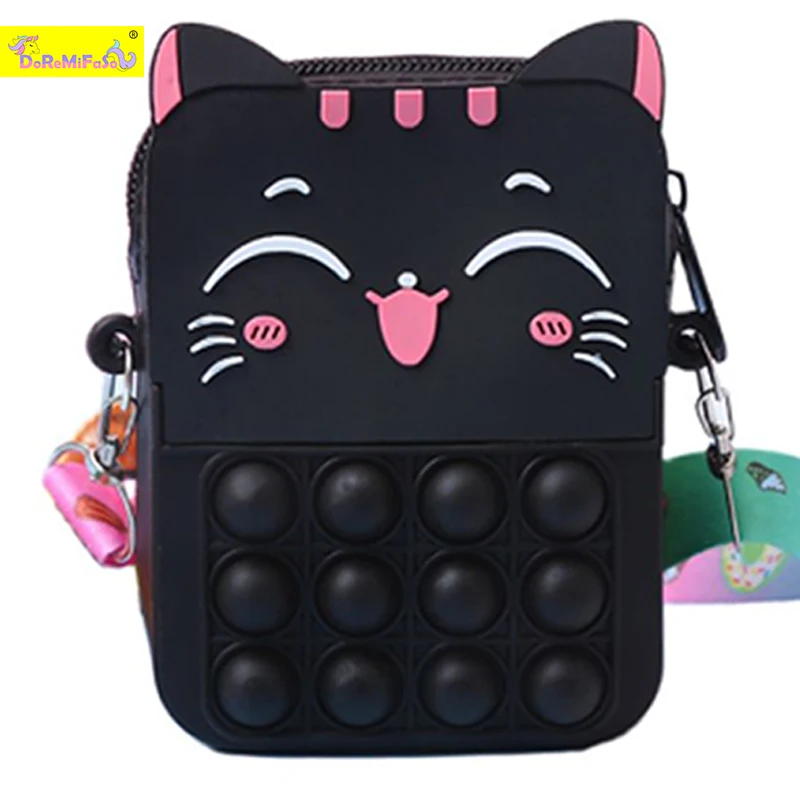 

Новая популярная силиконовая сумка Kawai для девочек, женская сумка для девочек, детская сумка, сумки через плечо для девочек, игрушки-антистр...