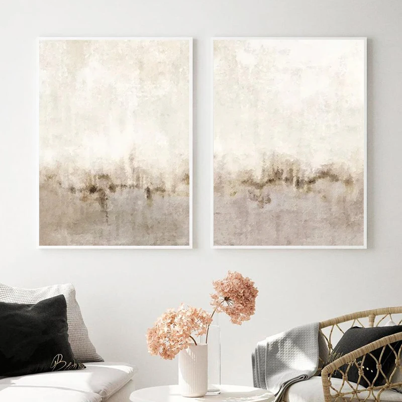

Beige Poster Modern Minimalist Abstract Canvas Painting Neutral Wall Art Gallery Prints Pictures Living Room Home Decor Cuadro