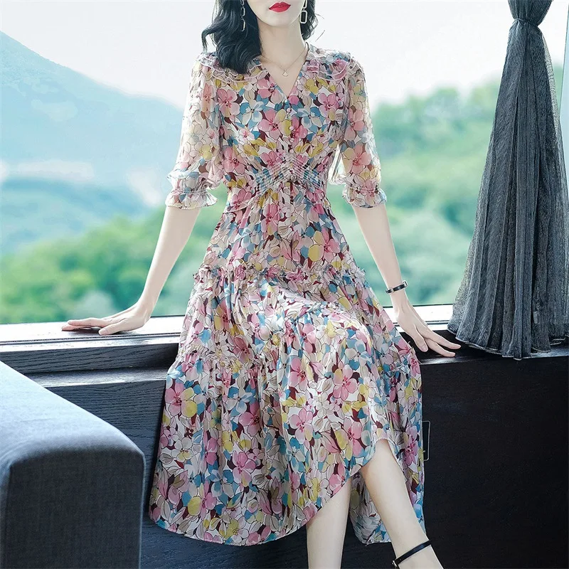 FAC 2022 SUMMER WOMENS SILK DRESSES