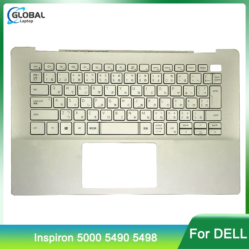New Japan Keyboard for Dell Inspiron 5000 5490 5498 Laptop Palmrest Keyboard With Backlit Upper Case C Cover 0C4VGP JP
