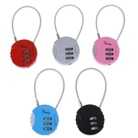 3 dial digit password combination padlock suitcase luggage metal code lock mini coded keyed anti theft locks 3 79cm