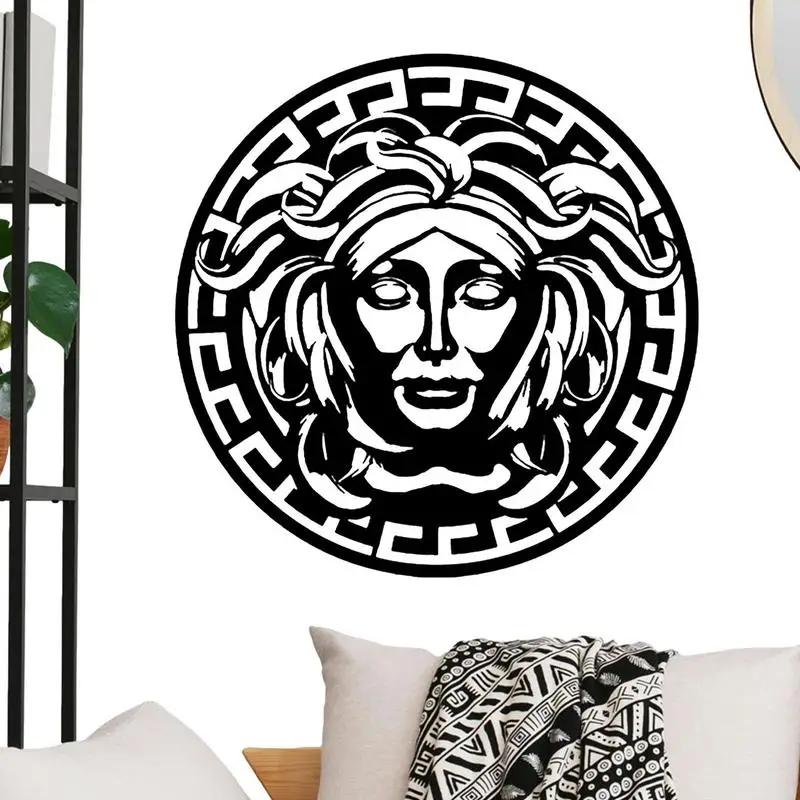 

Medusa Decor Wall Art Metal Medusa Head Black Abstract Art Wall Decor Mythical Wall Art For Living Room Decor Clothing Store