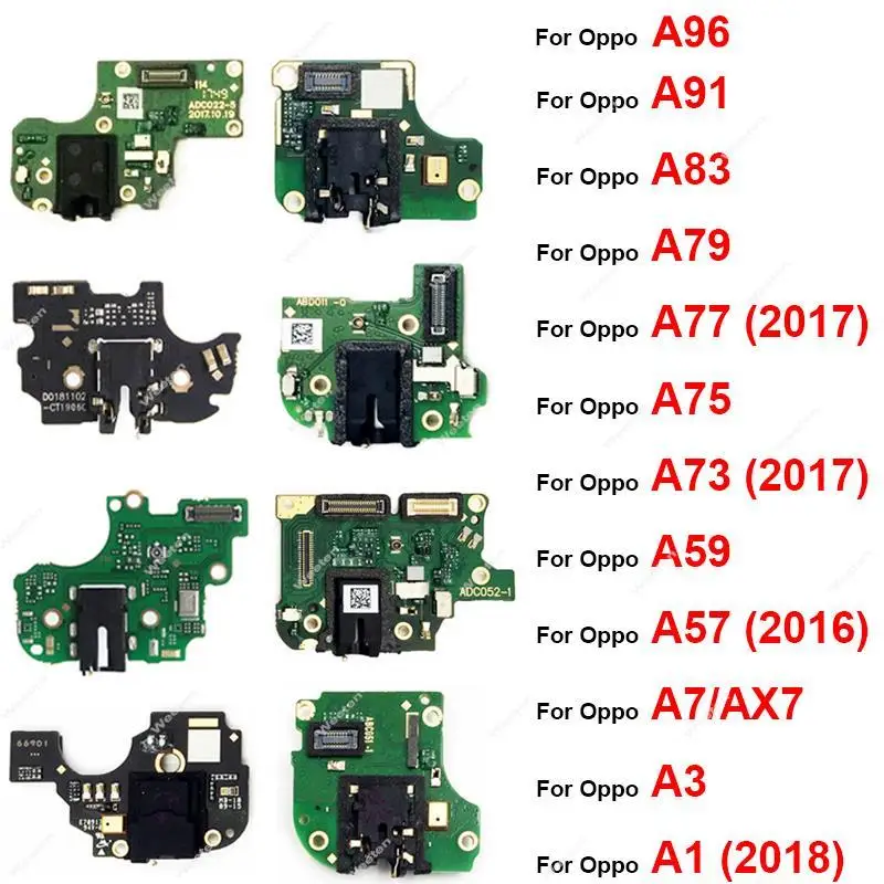 

For OPPO A96 A91 A83 A79 A77 A75 A73 A59 A57 A7 A3 A1 AX7 A7X Headphone Jack Earphone Port Board Microphone Connector Flex Parts