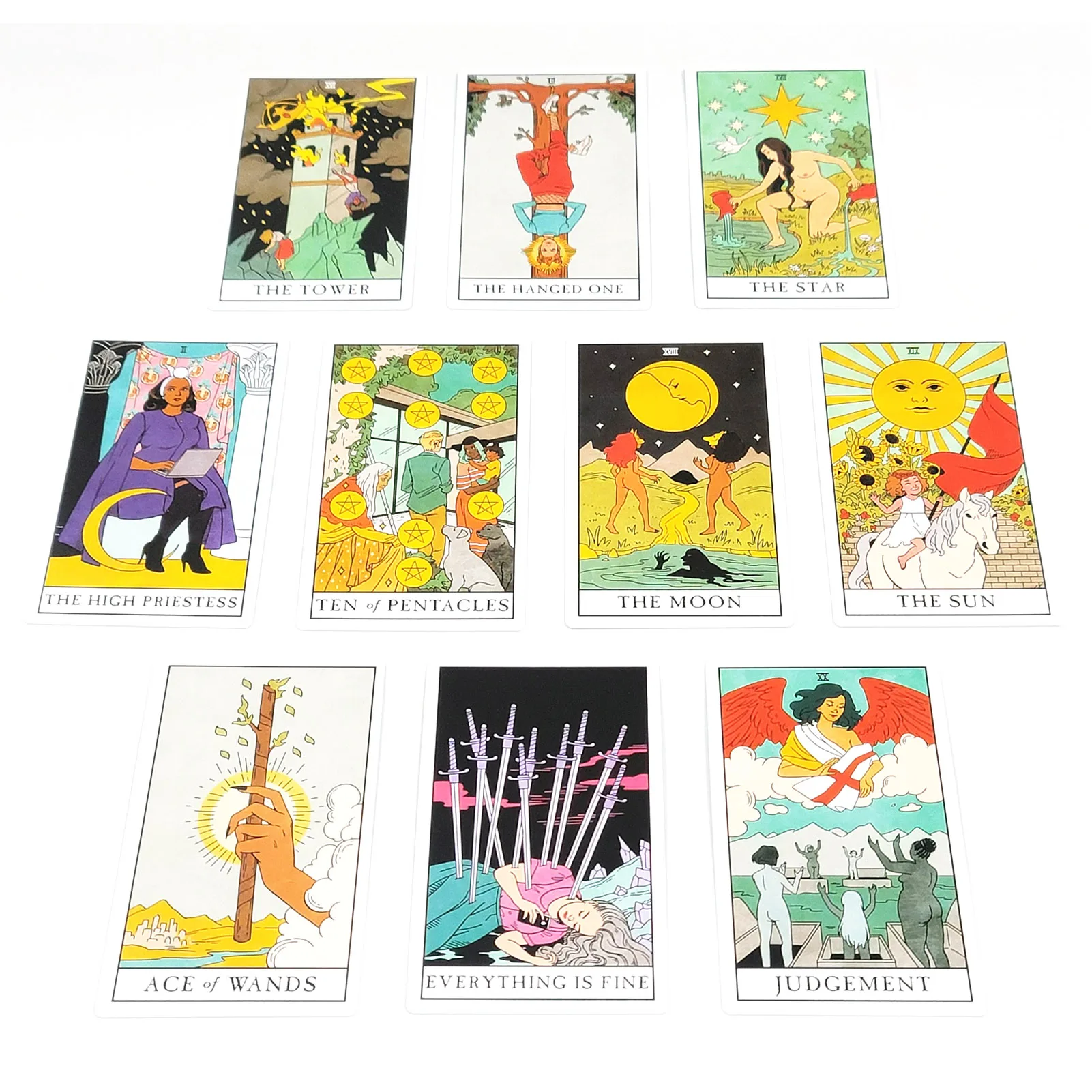 

Modern Witch Tarot 78 Card Deck Paperback Divination Game Mysterious Magical Traditional Wisdom Power Tarot Cards Games Supply