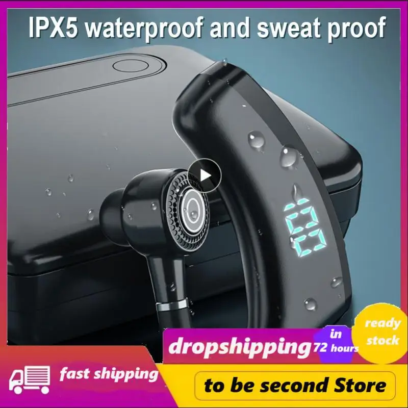 

With Charging Box Waterproof Wireless Earphones Voice Answer bluetooth-compatible Headset Led Digital Display Sports Headphone
