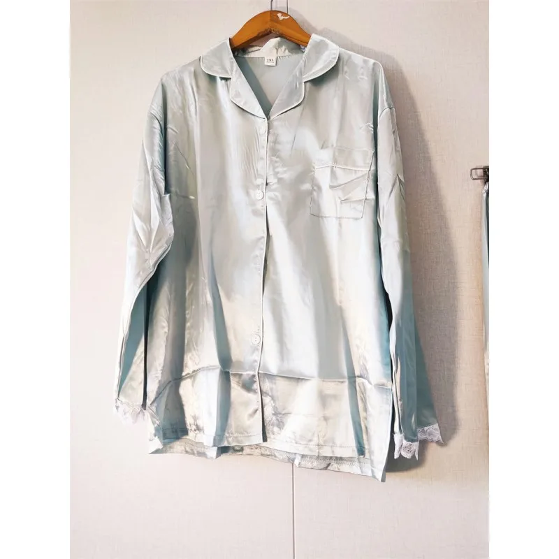 Pajamas For Women Pajama Pants Sexy Lace Nighty Clothes T-Shirt Long Pants 2Piece/Set Homewear Cozy Big Size Luxury Designer