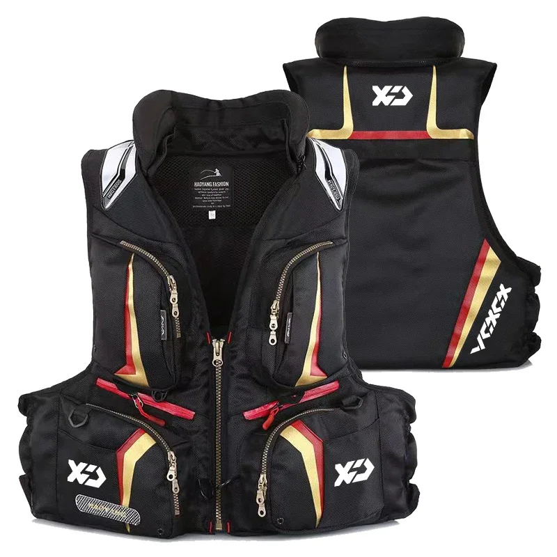 

New Adult Fishing Life Jacket Multi-Pocket Life Vest Multi-function Buoyancy Life Vest Outdoor Swimming Sea Fishing Life Vest