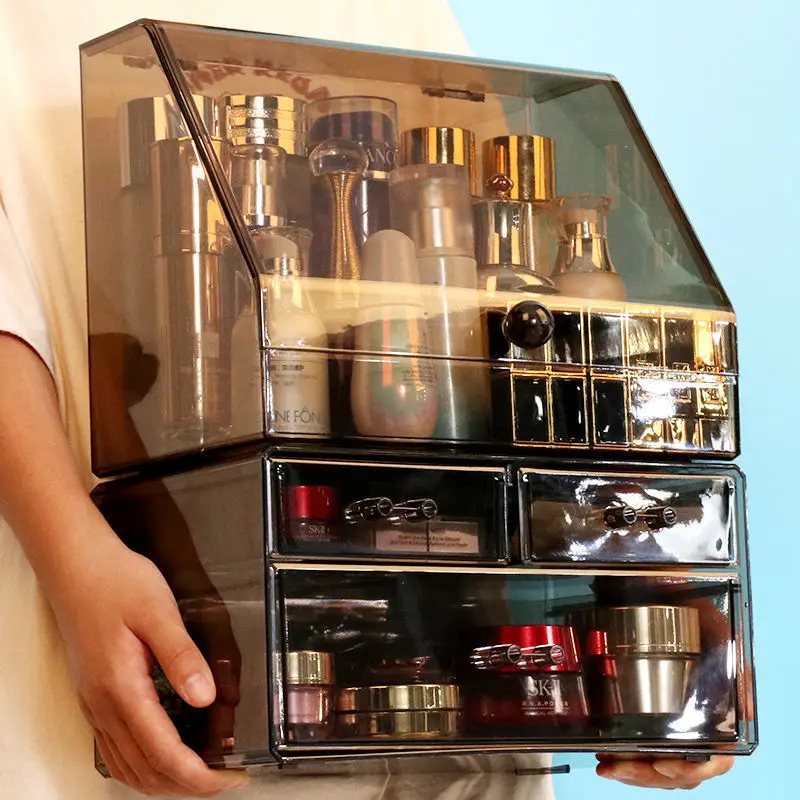 

Косметика, помады, товары для ухода за кожей, стол для хранения, полка для пыли, домашний комод, вместительный Органайзер