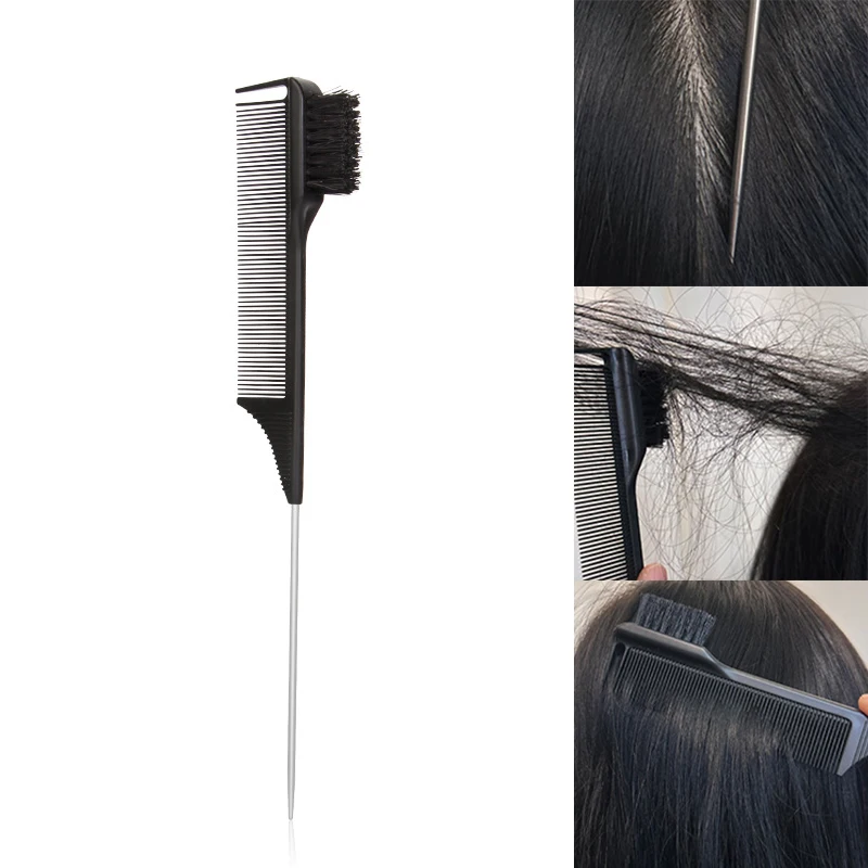 

Профессиональная расческа для парикмахерской, стальная Антистатическая Расческа для окрашивания волос с заостренным хвостом, инструмент для укладки