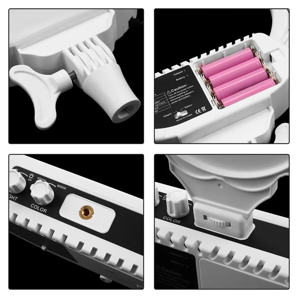 384 шт. суперъяркая светодиодная кольцевая лампа с регулируемой яркостью для