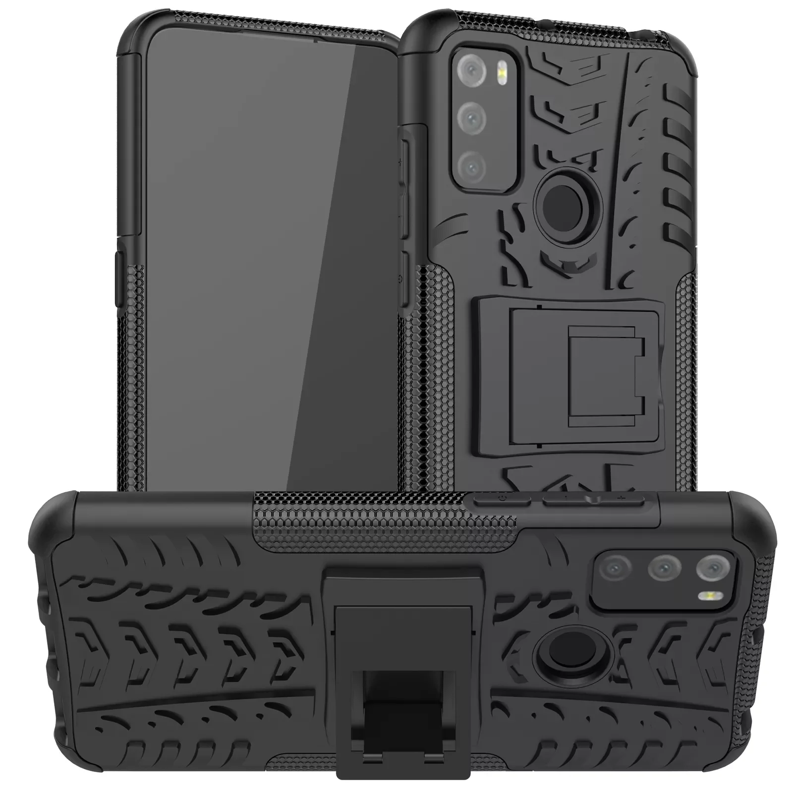 

Duty Armor Shockproof Soft TPU with Hard PC Ring Case for A1 Alpha 21 Alcatel 1S 2021 3L 2021 6025H