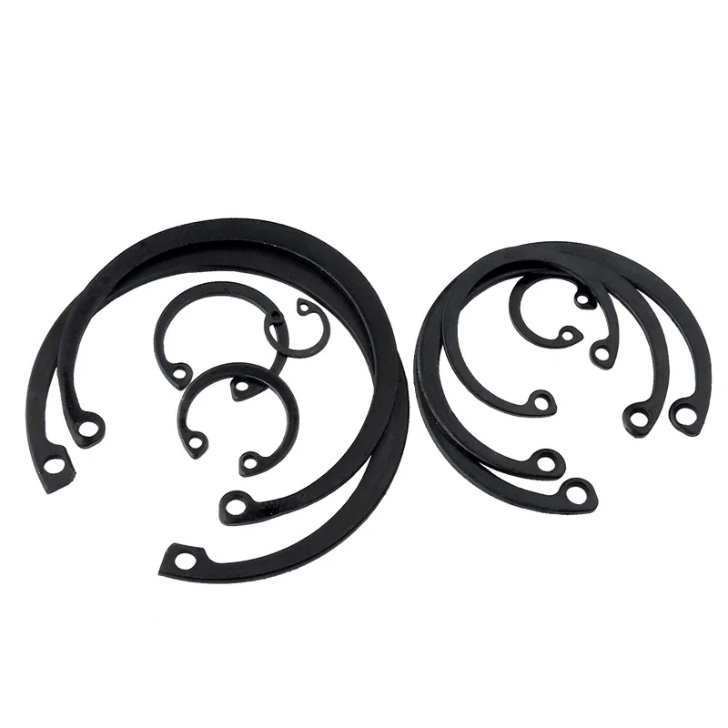 C Clips Snap Retaining Ring For Hole GB893 Black 65 Manganese Steel Washer Internal Shaft Circlip M6 - M200
