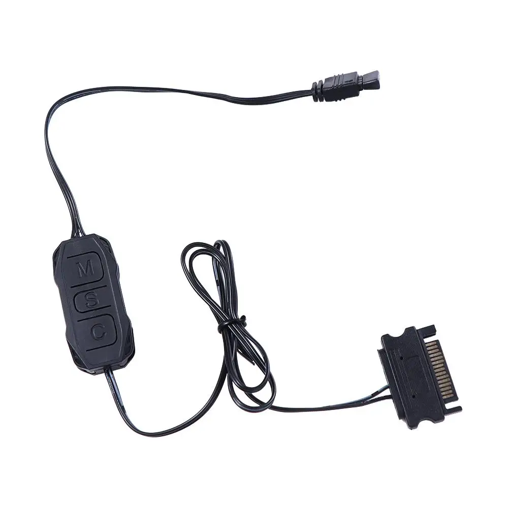 

Прочный 3-контактный разъем для SATA, ручная кнопка, лампочка управления RGB AURA ARGB, мини контроллер кабеля управления, кабель-концентратор, адаптер, контроллер RGB