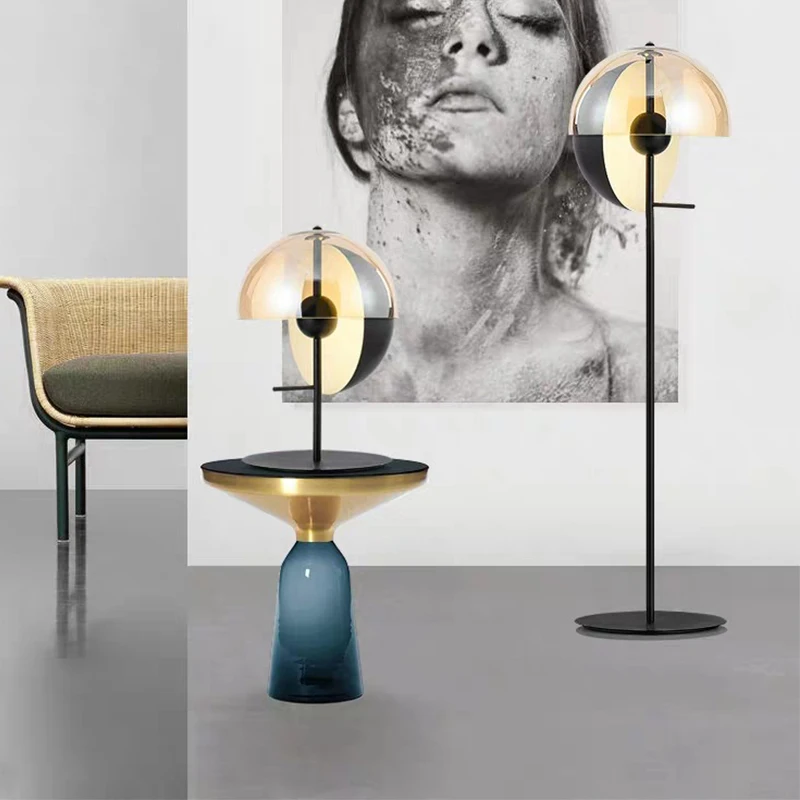 

Modern Table Lamp Creative Glass Floor Lamps For Living Room Decoration Led Lights Bedroom Bedside Lamp Home Decor Standing Lamp