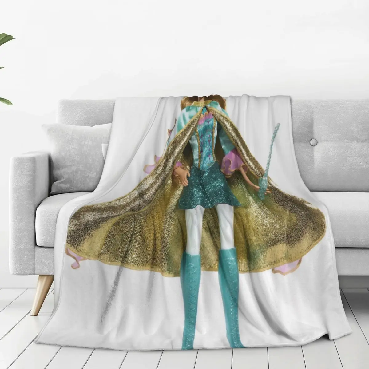 Фланелевые одеяла для Барби мягкое теплое покрывало кушетки кровати