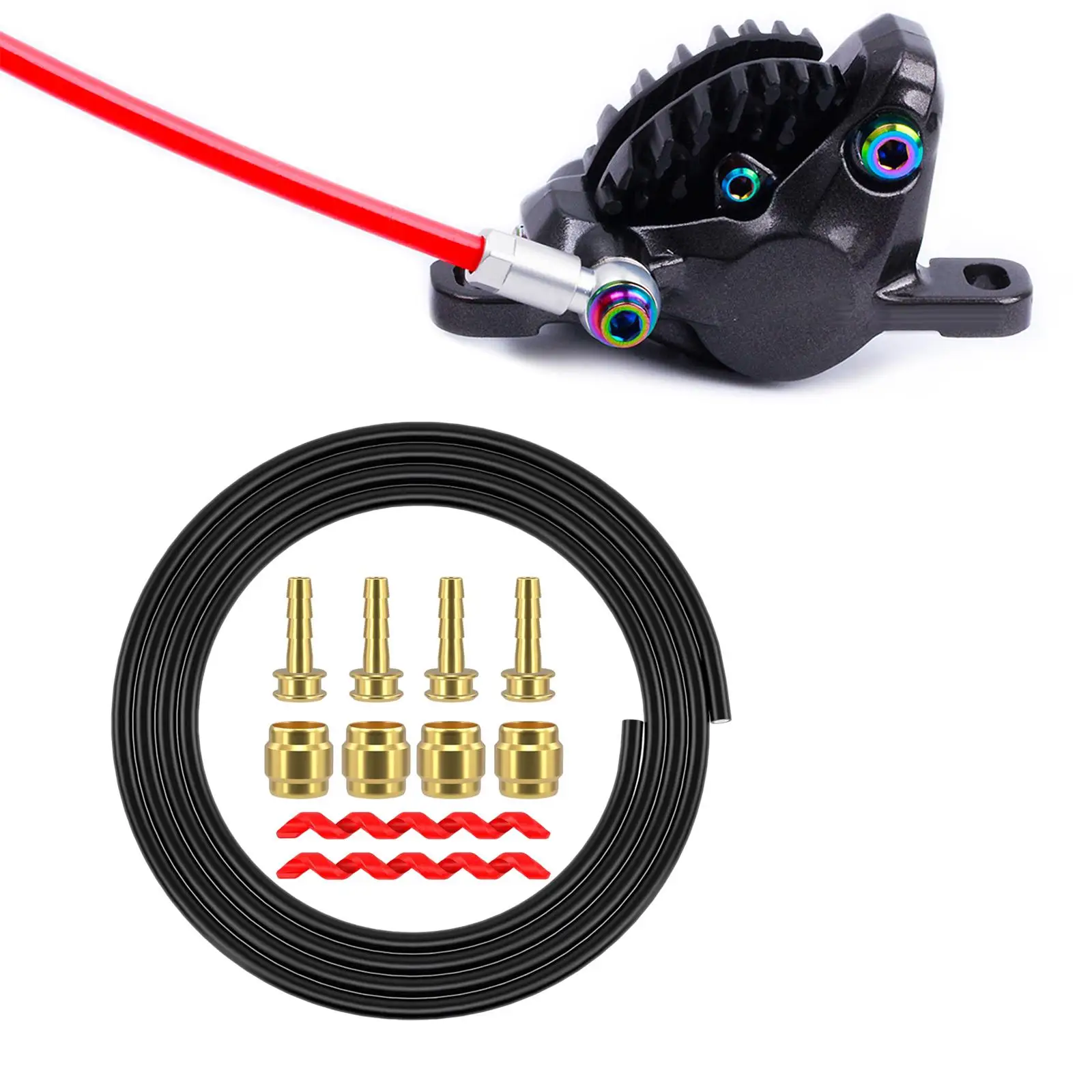 

2.5M Length Bicycle Brake Hose and Brass Connection Insert Kit Tube Pipe Housing Set Cycling Repair Tools Repair Tool for Magura