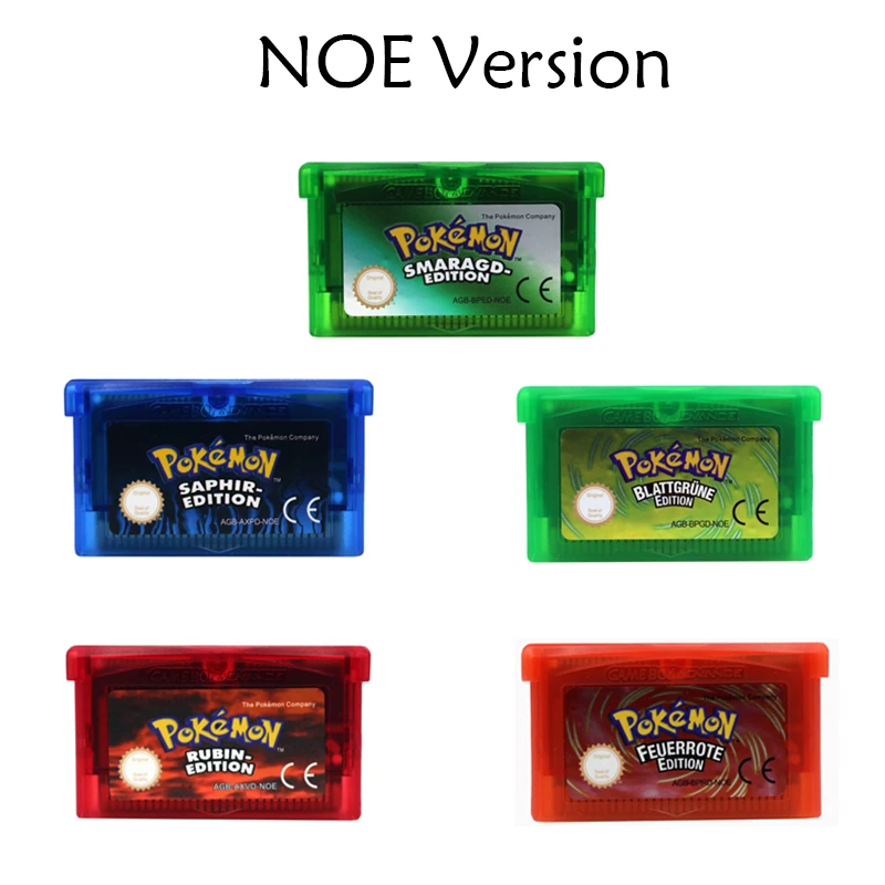 Карты Pokemon 5 коробок/Набор рождественские подарки для детей GBA GBC NDSL картридж