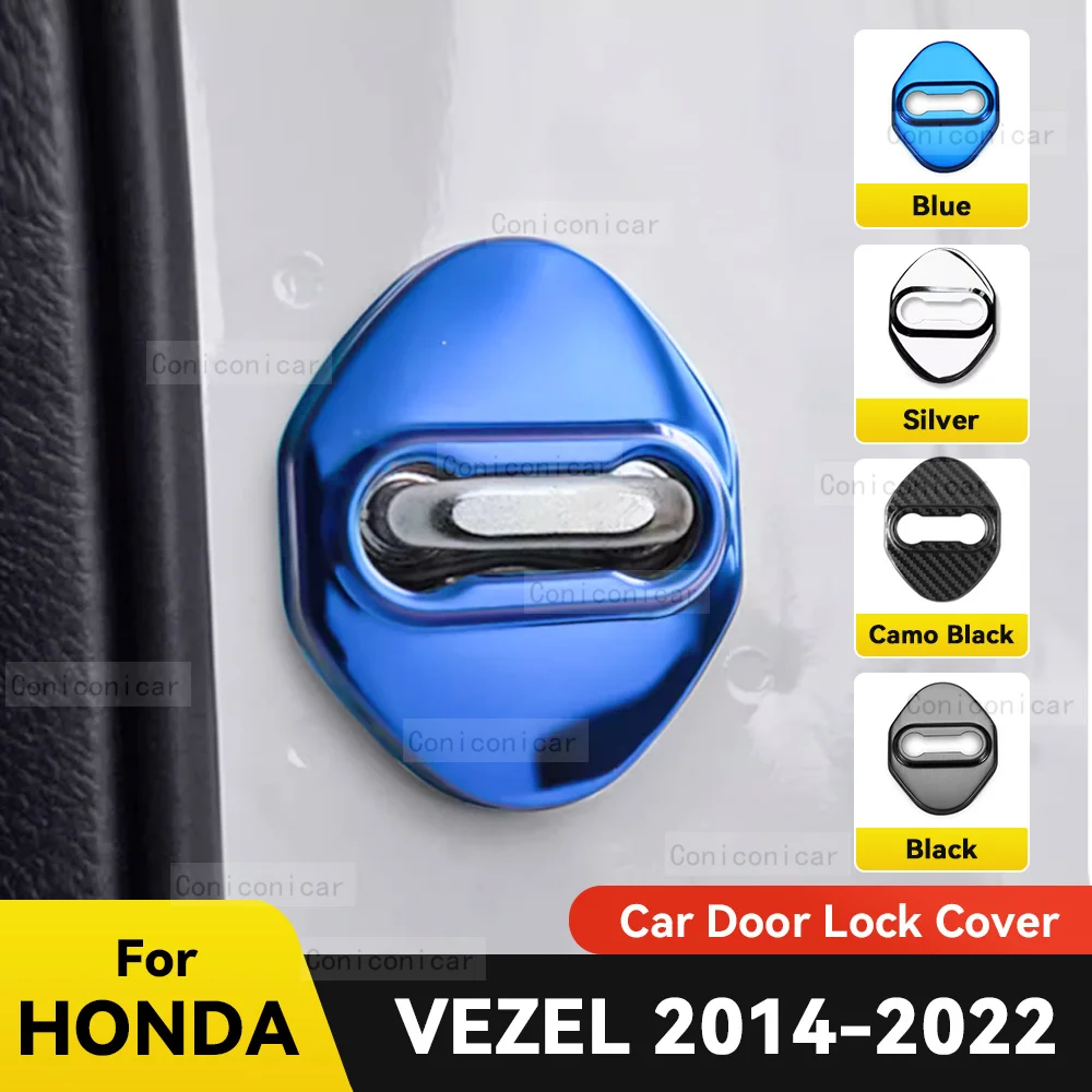 

Car Door Lock Decoration Protection Cover Flags Emblem Stainless Steel Case For HONDA VEZEL 2014-2022 2021 2020 Auto Accessories