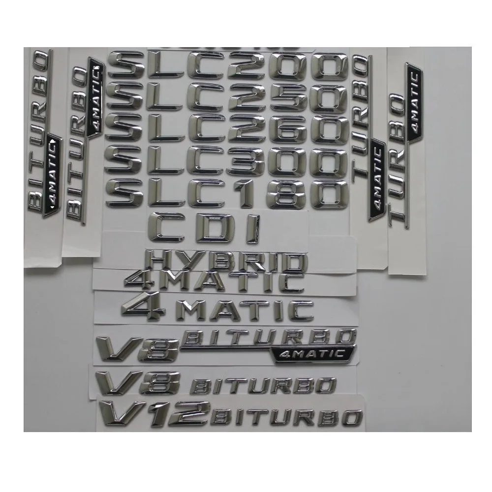 

3D хром багажник буквы значки-эмблемы для Mercedes Benz R172 SLC180 SLC200 SLC300 SLC250 SLC43 4matic CDI AMG