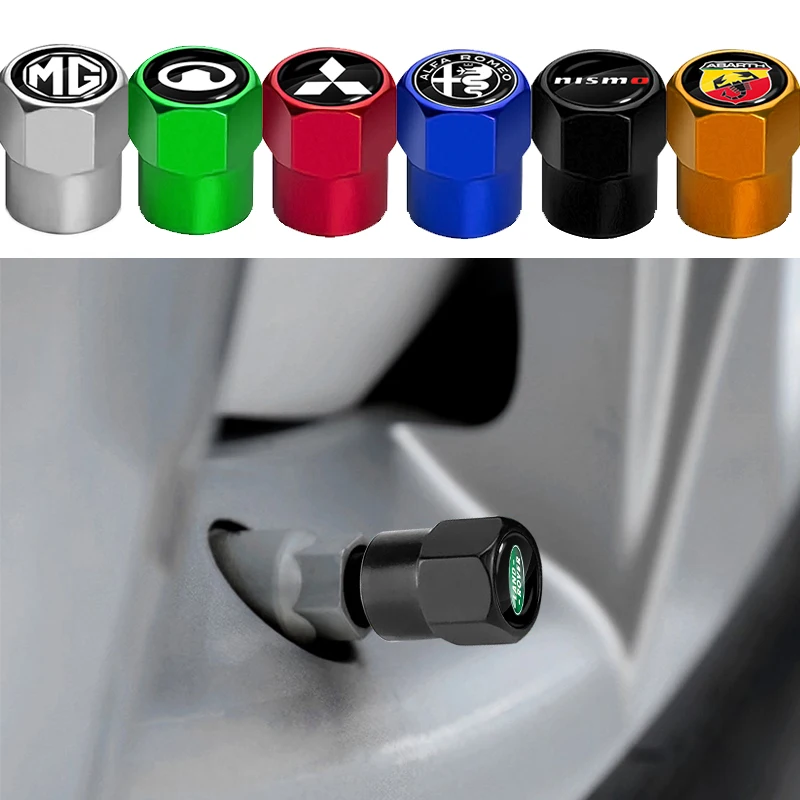 

4pcs Car Wheel Tires Valve Stem Cap Covers Auto Styling for Dodge Journey Ram 1500 Challenger Caliber Charger Auto Accessories