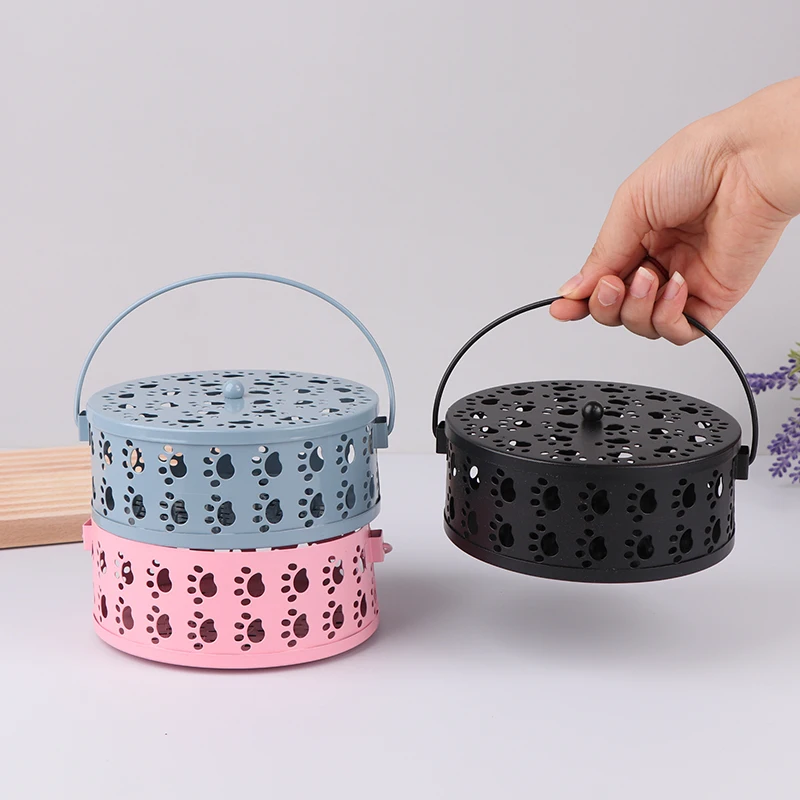 Портативный поддон для противомоскитной спирали с крышкой и ручкой домашний