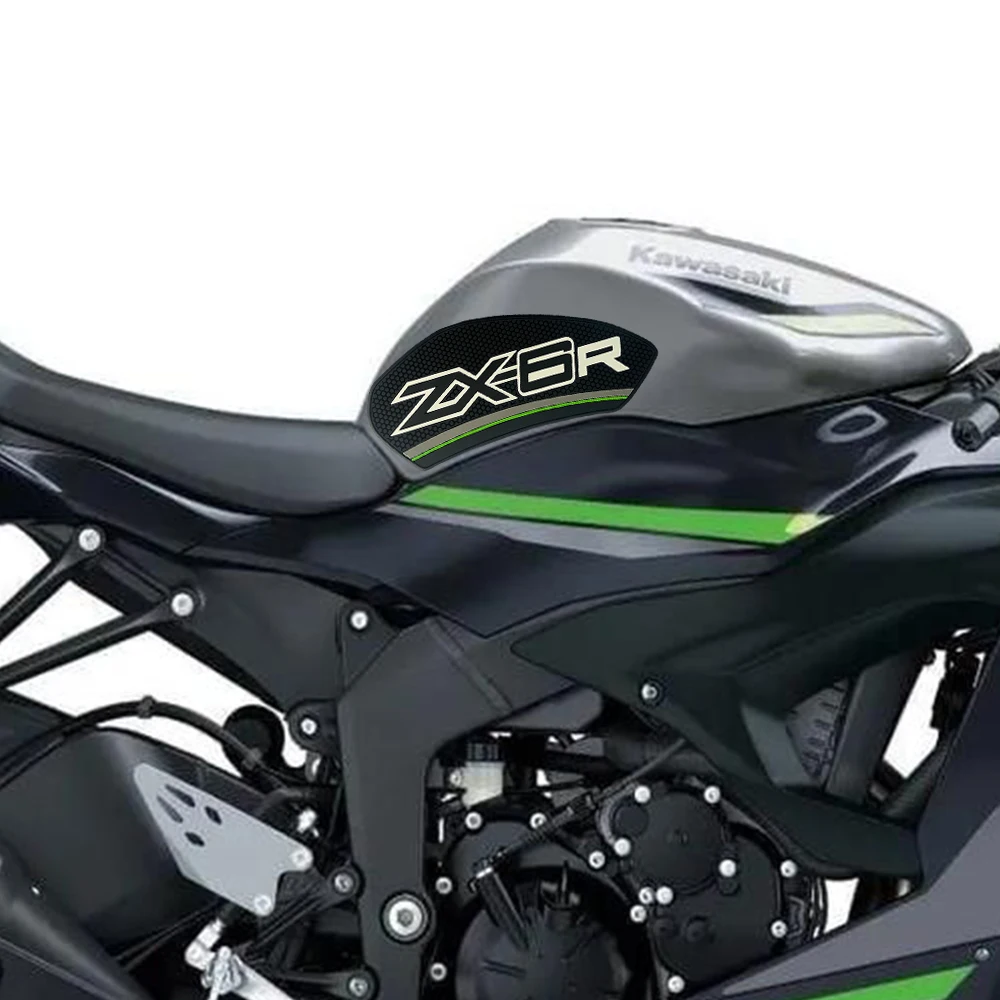 Фото Для Kawasaki Ninja ZX-6R мотоциклетная боковая накладка на топливный бак, нескользящая резиновая водонепроницаемая противоскользящая защитная наклейка ZX6R 2024- №4