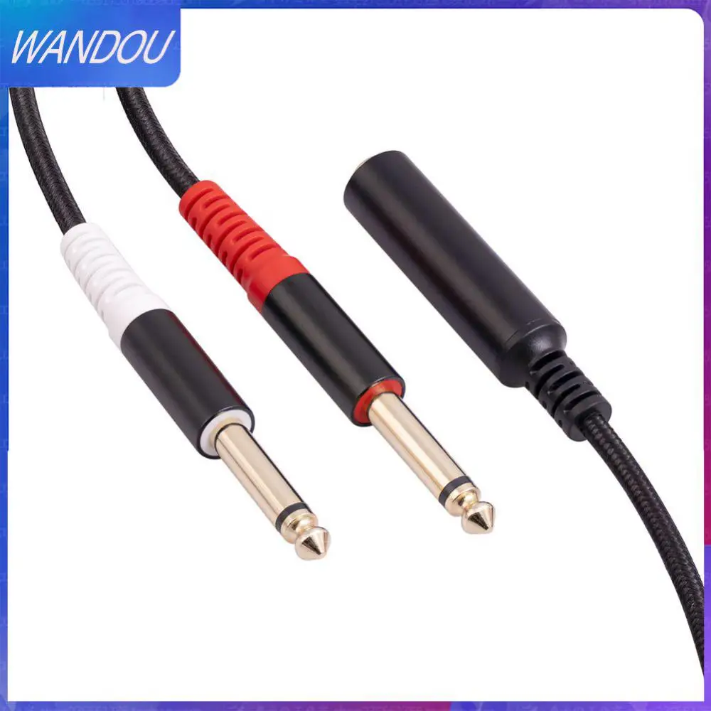 

0.3 M For Amplifier Bifurcated Audio Line 1pc Hifi Audio Cable Audio Accessories Trs Plug 6.35 Male Stereo New Anti-interference