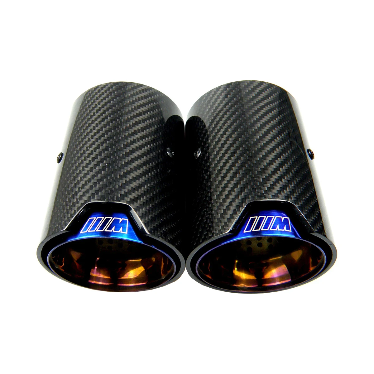 1 Piece Burnt Blue Carbon Fiber Exhaust Tip Muffler For BMW M Performance exhaust pipe M2 F87 M3 F80 M4 F82 F83 M5 F10 M6 F12 enlarge