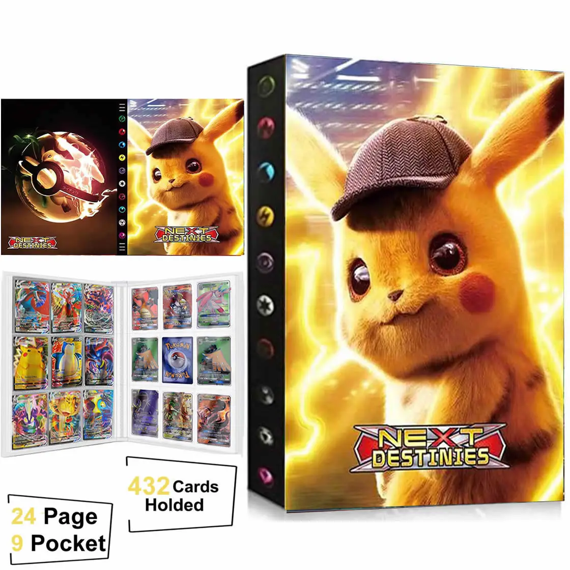 Album de jeu de cartes Pokemon  livre de dessin animé  classeur de collection  porte-cartes de jeu