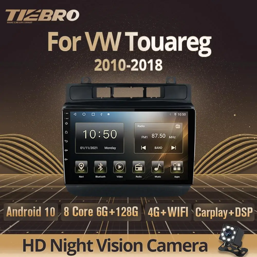 

Tiebro 2DIN Car Radio For Volkswagen Touareg FL NF 2010-2018 Android10.0 Car Receiver GPS Navigation Auto Radio Bluetooth Player