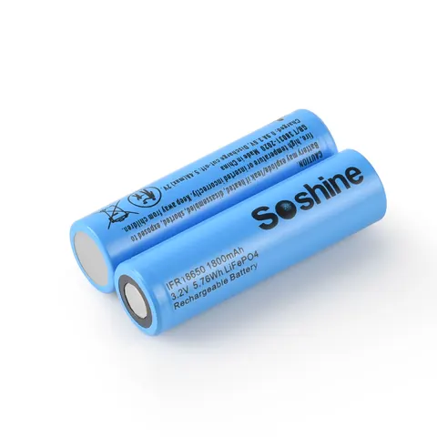Soshine 18650 LiFePo4 аккумулятор 1800 mAh 3,2 В