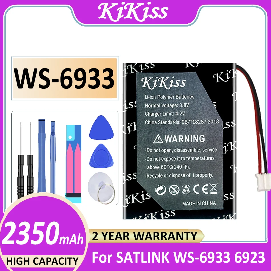 

Original KiKiss Battery WS-6933 WS6933 WS 6933 2350mAh for SATLINK TV Digital Satellite Finder Meter DVB-S/S2 6923 Batteries
