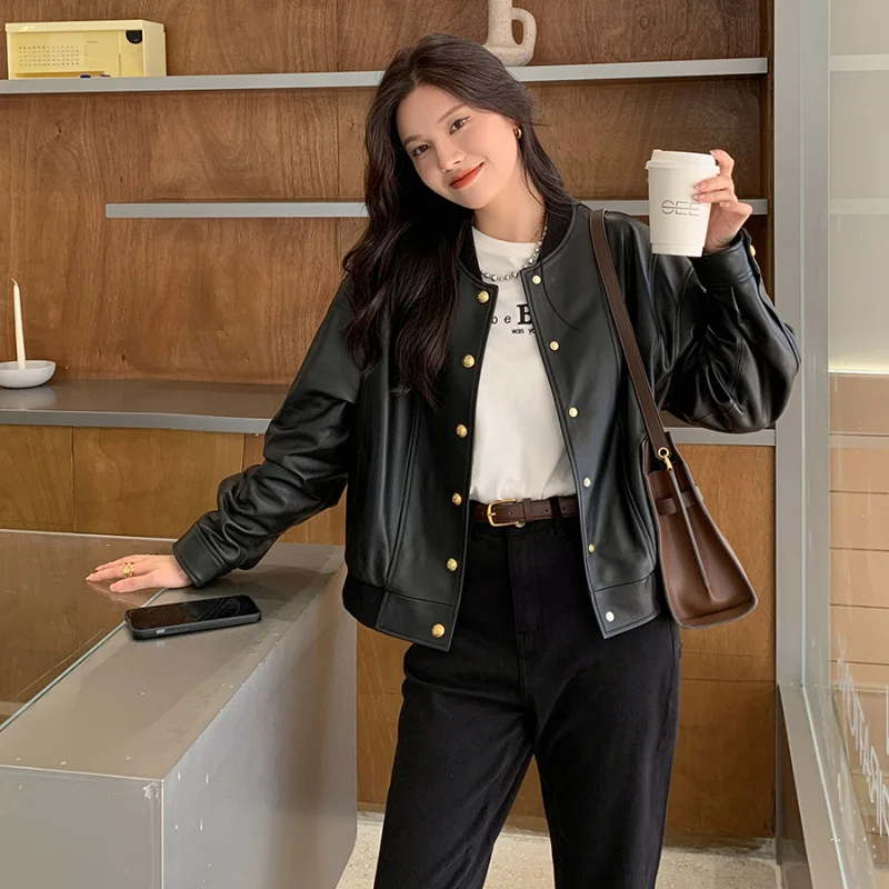 

Coat Korean Women Fashion Genuine Clothes Leather Natural Sheepskin Leather Jacket Casual Coats and Jackets Jaqueta Feminina Zm