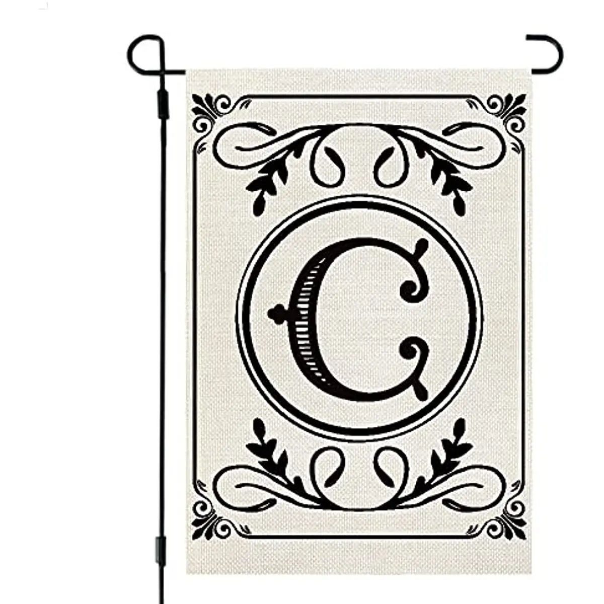 

Monogram Initial Letter C Garden Flag 12X18 Inch Double Sided, Last Name Decorative Yard Flag Decor for Outside AG005-12