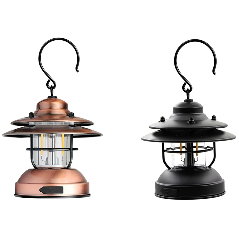 

Mini Camping Lantern Retro Outdoor Lighting Waterproof USB Charging Suitable For Garden Courtyard Camping