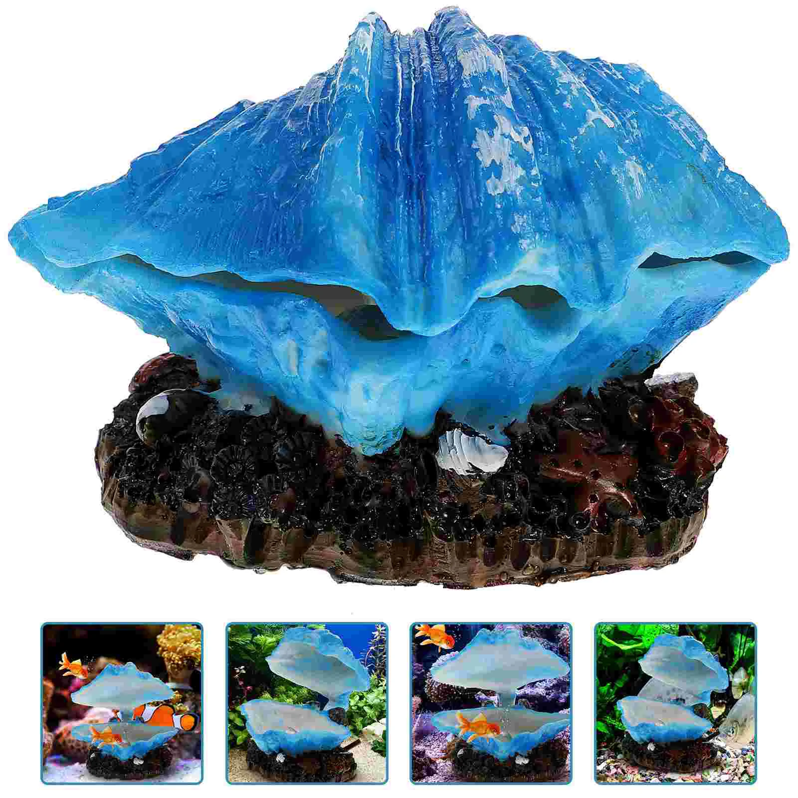 

Bubble Maker Shell Decoration Artificial Shell Fish Tank Layout Prop Resin Craft Shell Decor