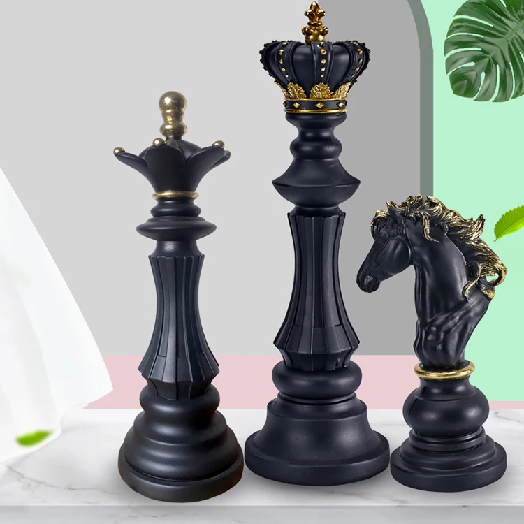 Смола King Queen Knight шахматные фигуры аксессуары для настольных игр ретро домашний
