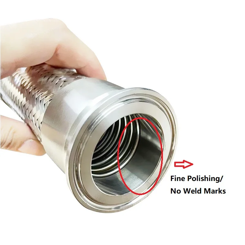 Наконечник 51 мм (1 5 дюйма DN40) 64 плетеный гибкий шланг с тройным зажимом для