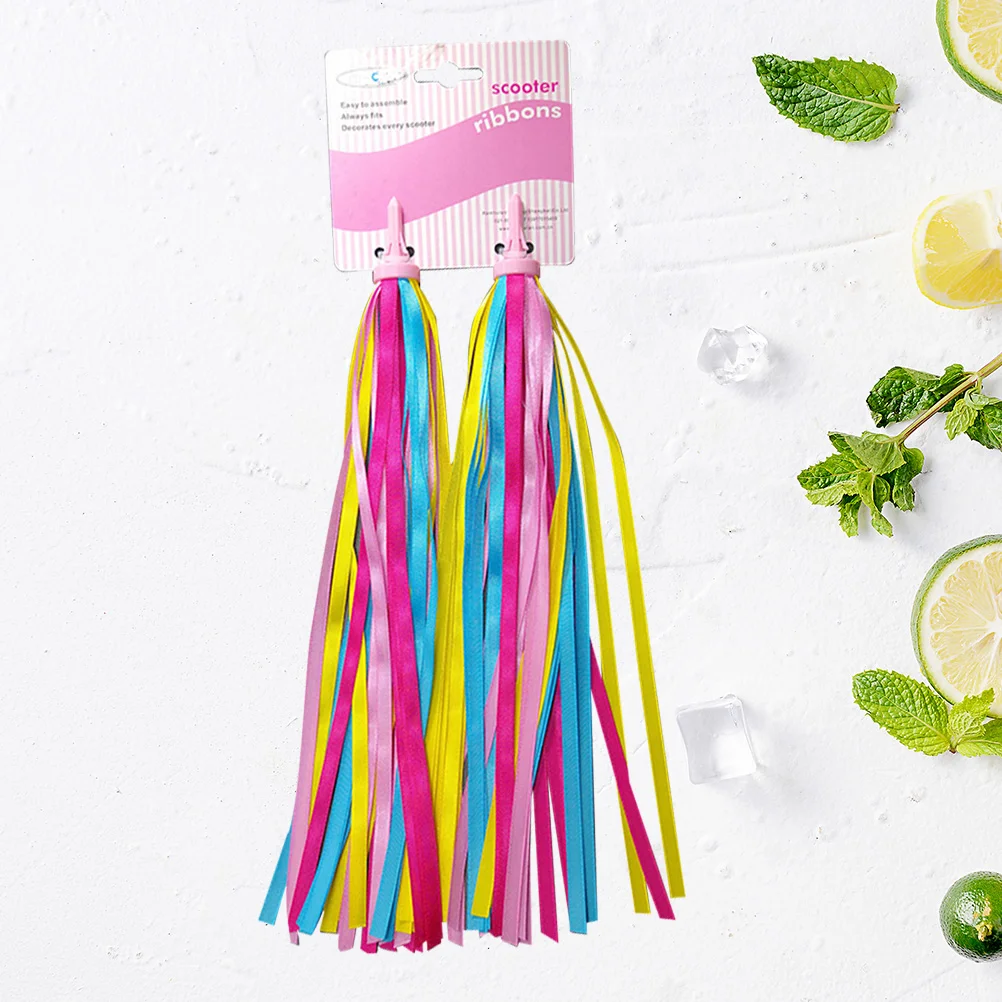 

Bike Streamers Handlebar Tassels Kids Streamer Scooter Ribbon Girls Grip Tassel Grips Bowknot Handles Polyester Decoration