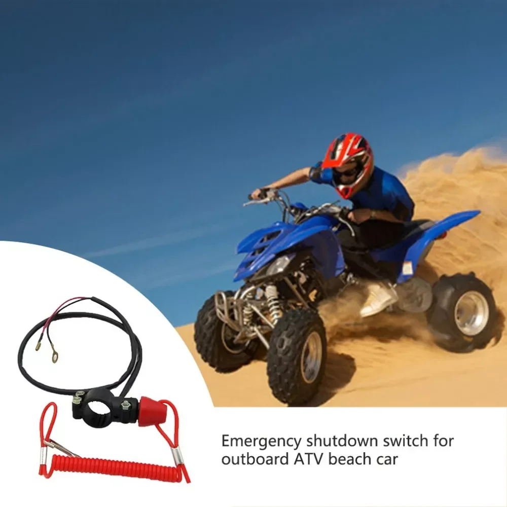 

Motorcycle Single Support Flameout Switch Horizon for ATV Beach Bike Outboard Emergency Stop Flameout Switch