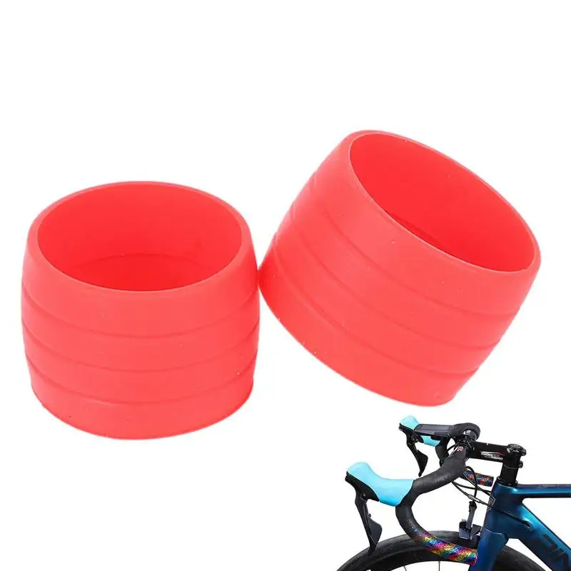 

Silicone Bike Grip Fixer 2PCS Elastic Grips Tape 6 Colors Anti Slip Bicycle Accessories Handlebar Fixer For Mountain Road City