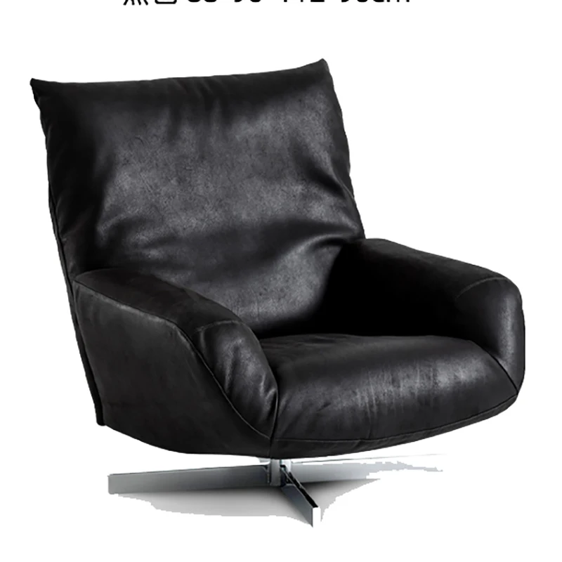 Роскошный вращающийся стул для балкона кожаный дизайнерский Американский