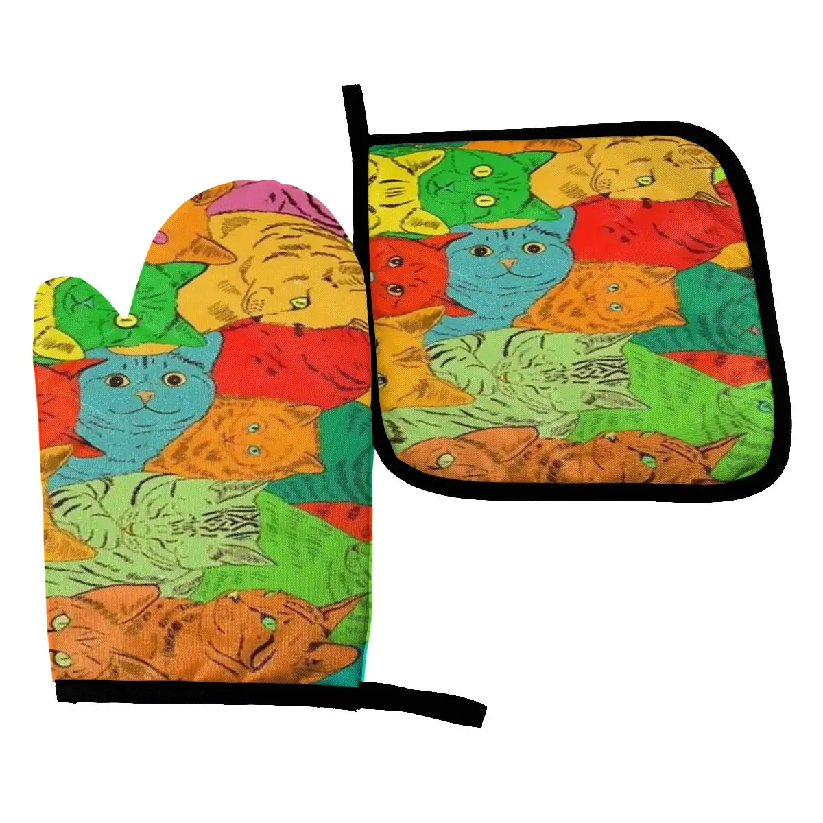 

Перчатки кухонные Утолщенные, перчатки для приготовления пищи в духовке, утепленные, для барбекю, изоляционный коврик для микроволновой пе...