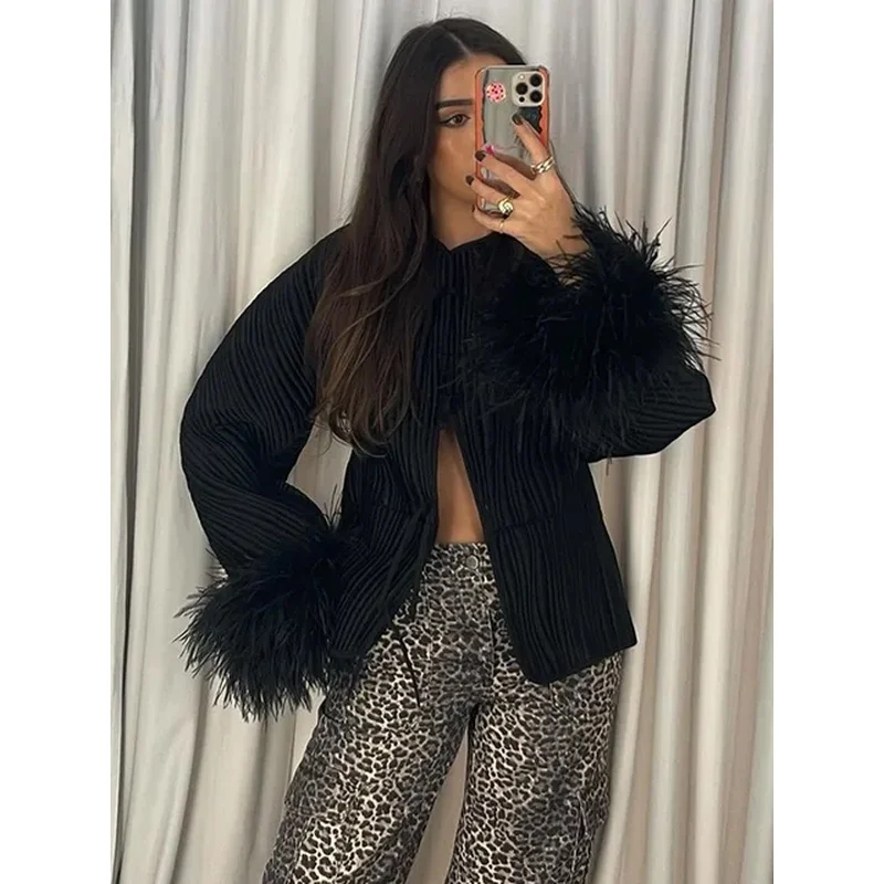 Женская Стеганая куртка на завязках однотонная хлопковая стеганая с длинными