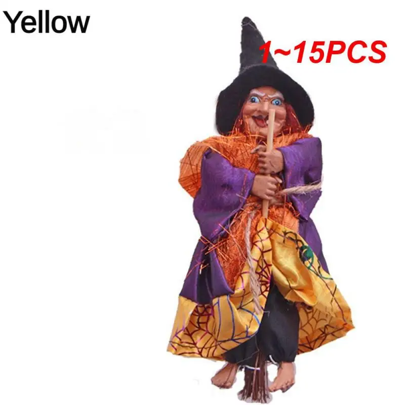 

1~15PCS Halloween Ghost Festival Witch Figurine Hanging Doll DIY Decoration Pendant Ornaments for Party Haunted House Decorate