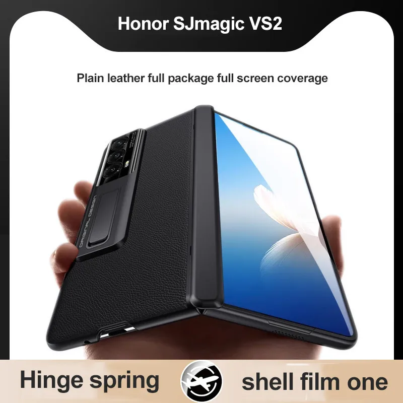 Кожаный чехол-книжка для телефона Honor Magic V2 V 2 PC Hard Full Protector противоударный чехол с
