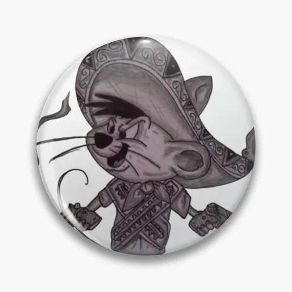 Speedy Gonzalez рисунок мягкая пуговица булавка шляпа мультяшный воротник милый