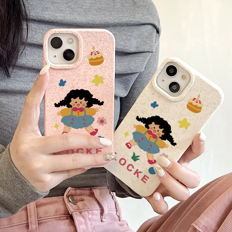 Силиконовый чехол для телефона с милыми девушками iPhone 13 15 11 14 12 Pro Max Plus 6 7 8 SE X XR XS