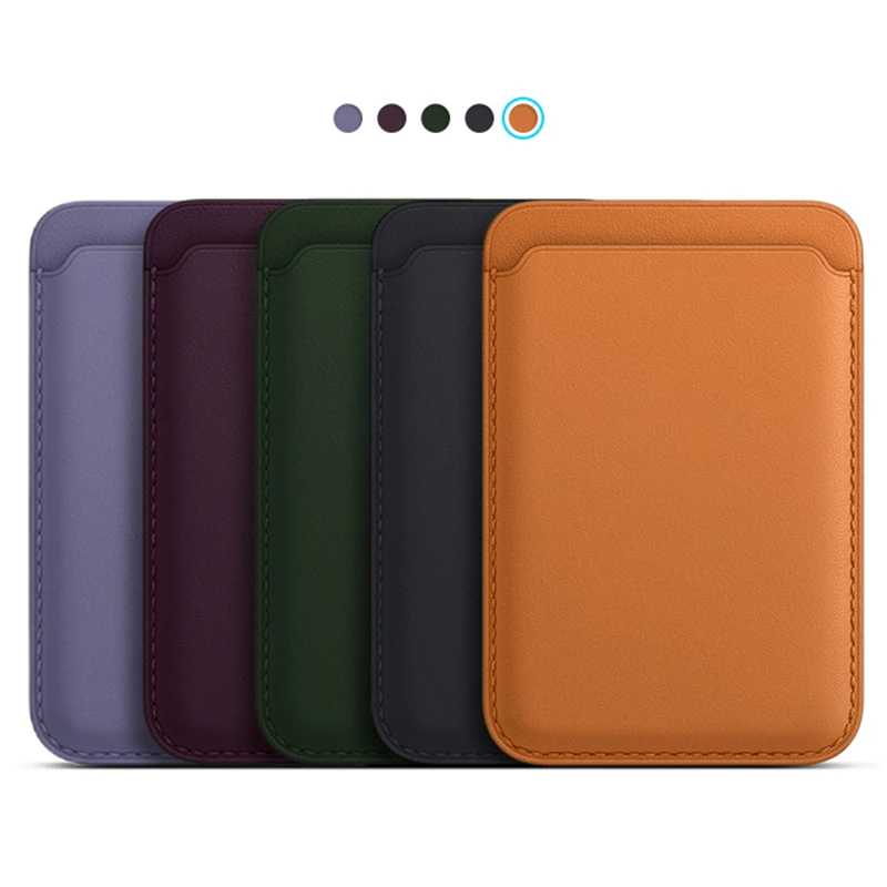 Официальный Магнитный кожаный кошелек Macsafe чехол с держателем для карт iPhone 12 11 13