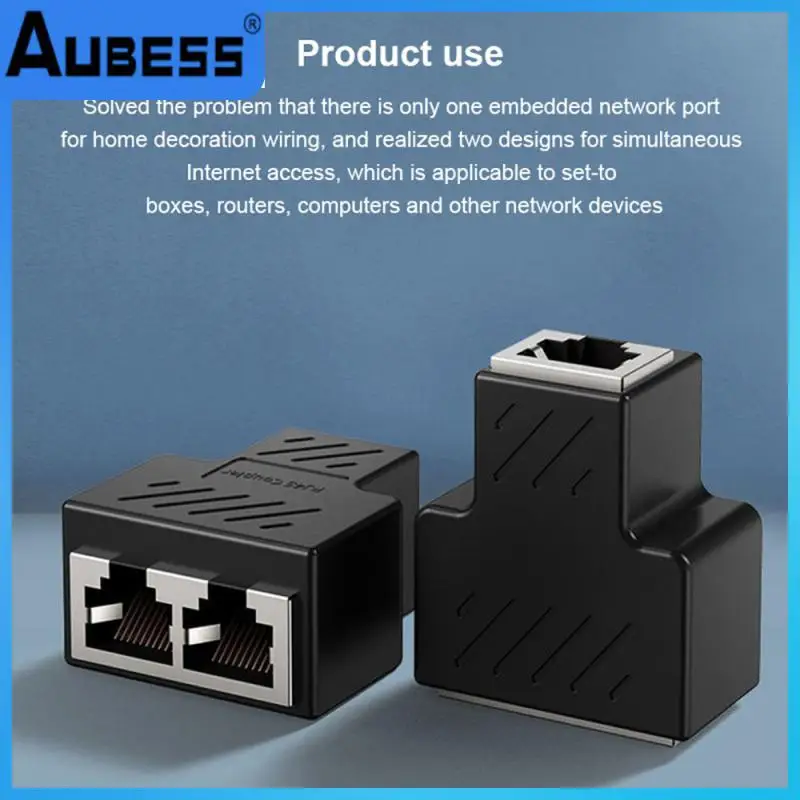 

Rj45 Male To 2 Female Splitter Adapter Lan Ethernet Network Cable Plug Adapter Connector Cat5 Extender Plug Rj45 Connector Lan